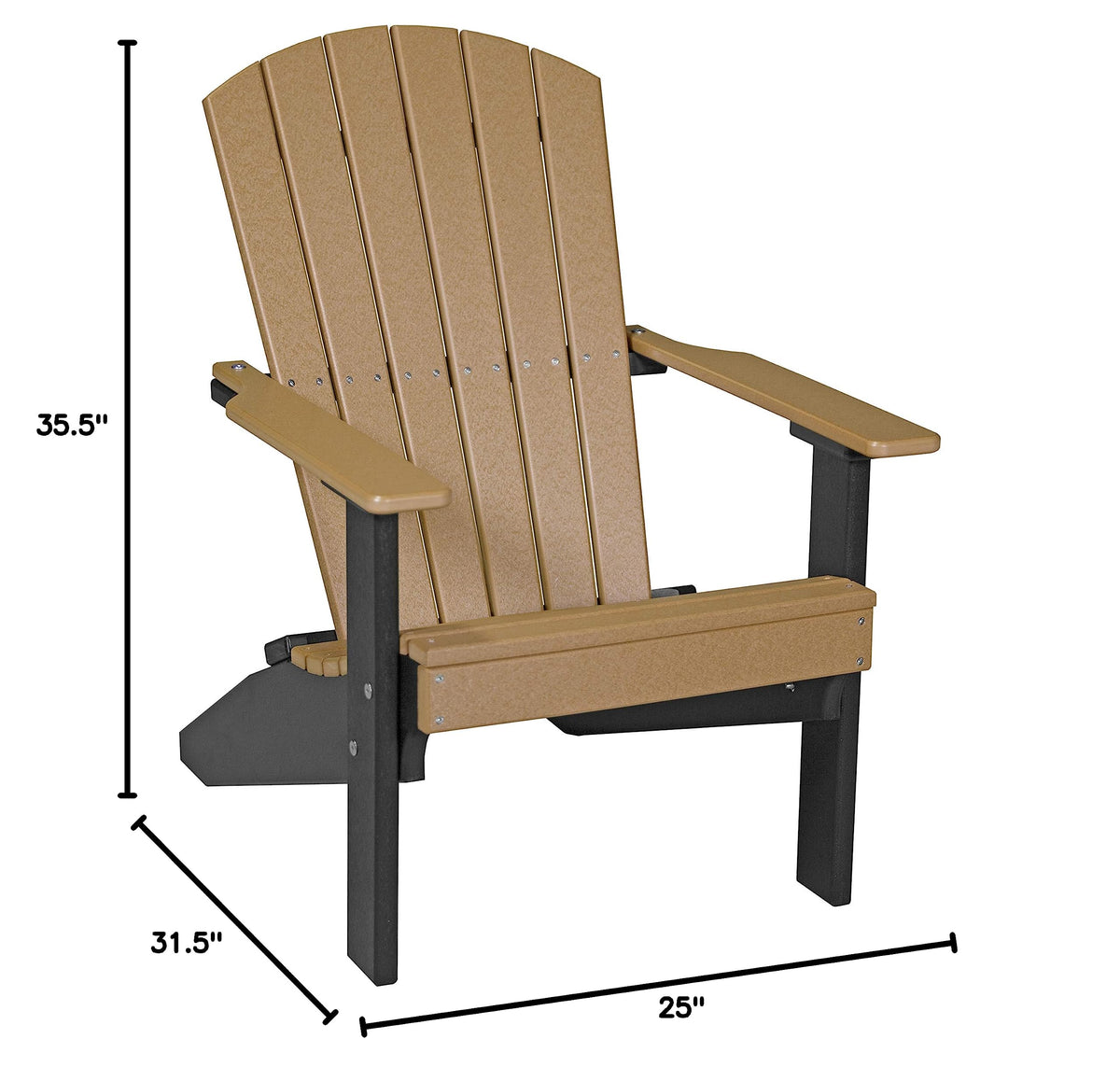 Cedar Black Poly Lumber Adirondack Chair R350
