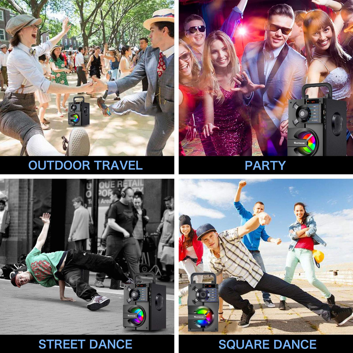 Portable Bluetooth Speaker with Subwoofer O1286