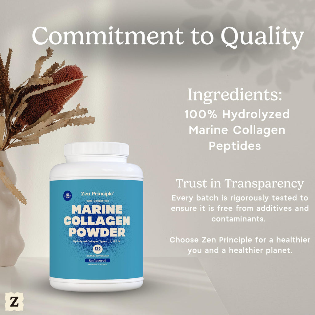 Marine Collagen Peptides Powder 3 lb. Wild-Caught Fish, Non-GMO. Hydrolyzed Types I, II, III & IV Protein. Y194
