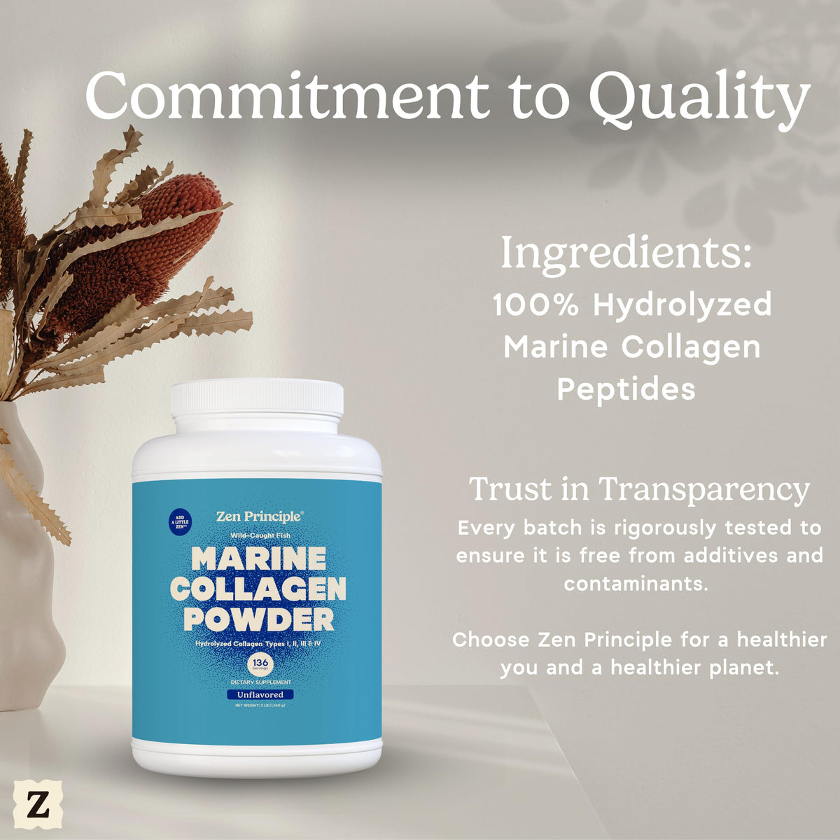 Marine Collagen Peptides Powder 3 lb. Wild-Caught Fish, Non-GMO. Hydrolyzed Types I, II, III & IV Protein. Y194
