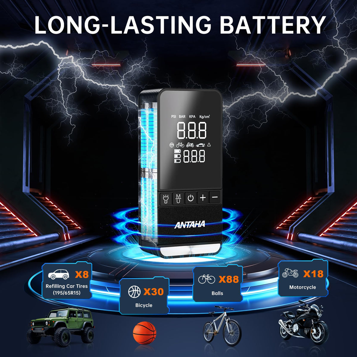 Portable Air Compressor 150 PSI Cordless Tire Inflator Q445986