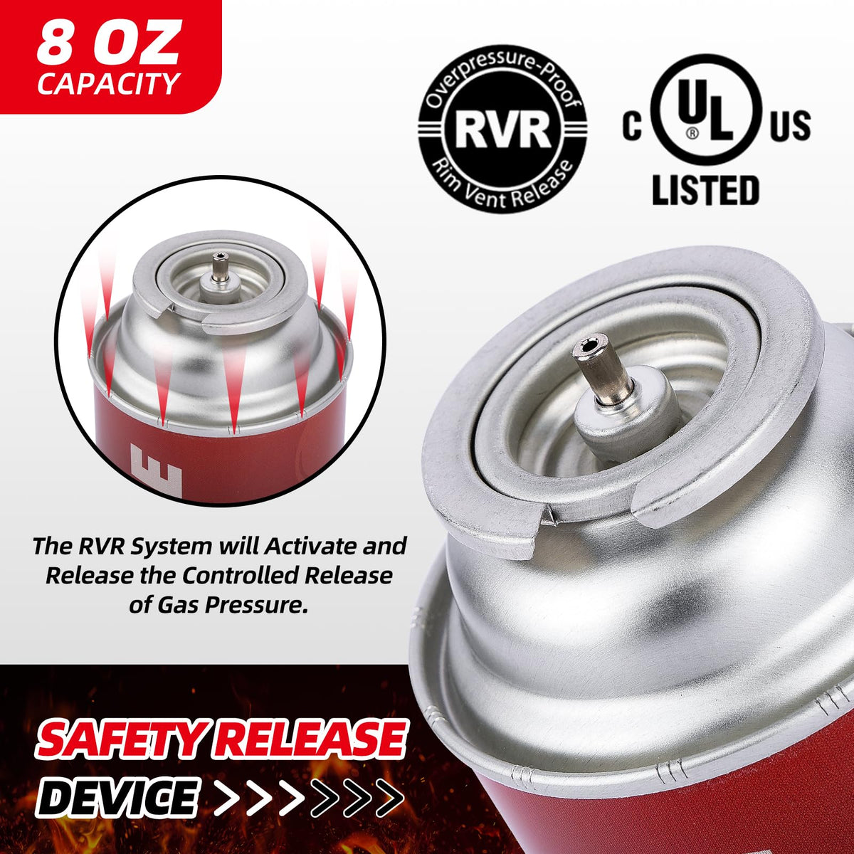 8oz Butane Fuel Canisters 4 Pack S83895