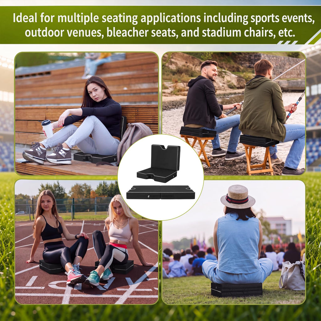 3 Pcs Portable Bleacher Chair Cushions with Handle S23068