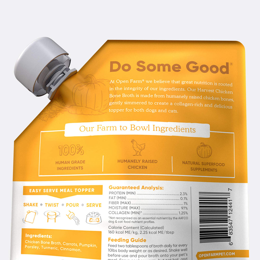 Chicken Bone Broth Food Topper for Dogs and Cats 12oz K631