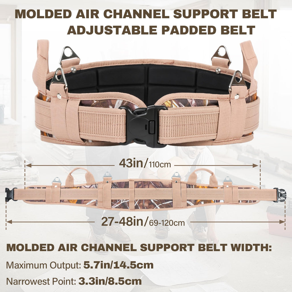7-Piece Tool Belt Rig with 16 Pockets and Dual Hammer Loops V835908