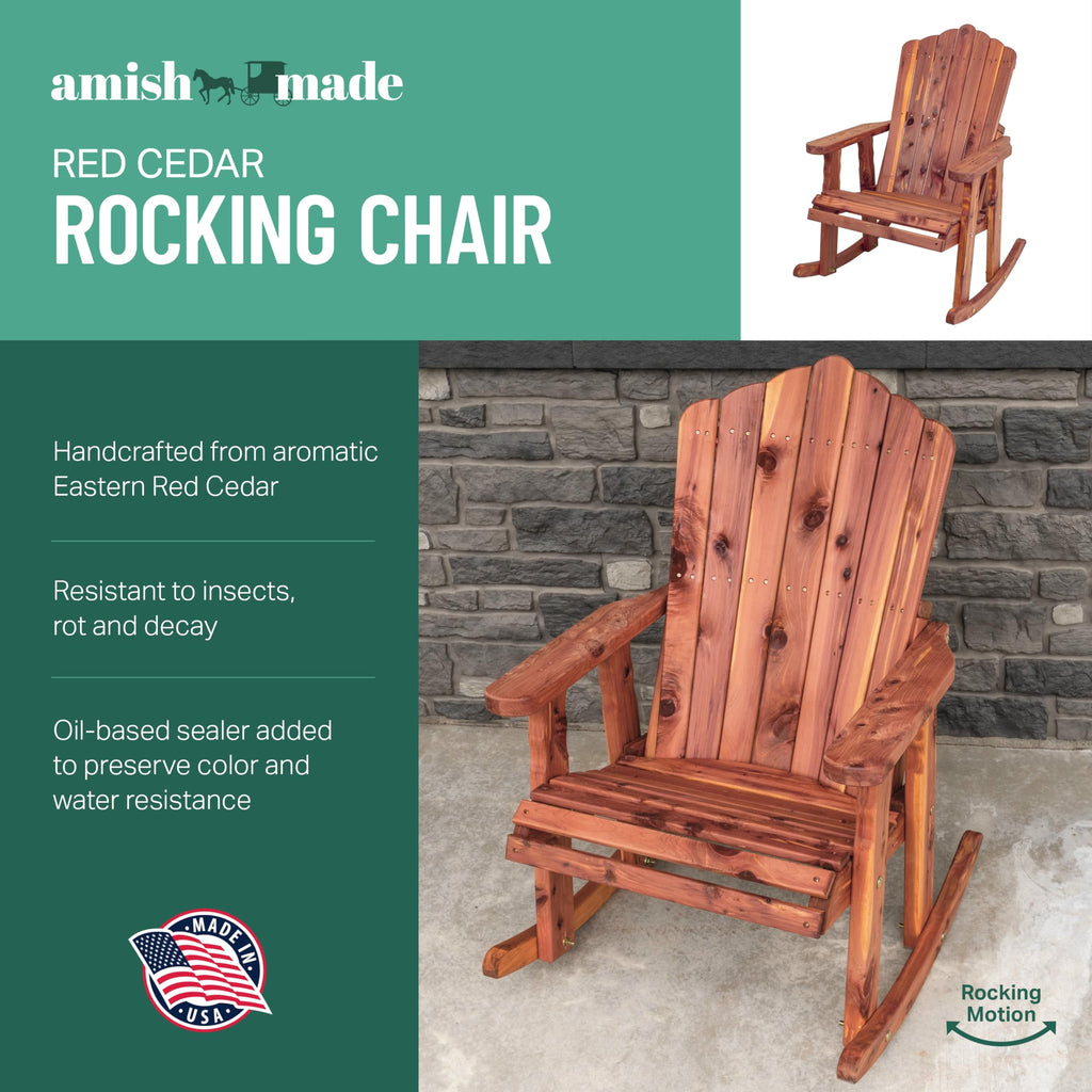 Cedar Adirondack Rocking Chair D774068