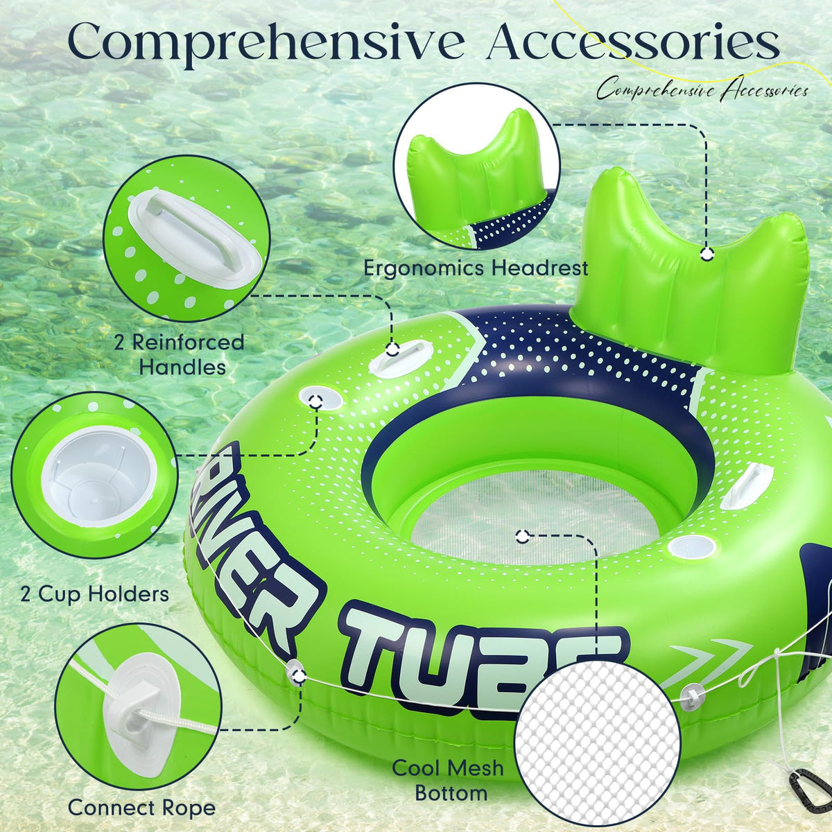 53" Heavy Duty River Tube Float 4 Pcs N477020