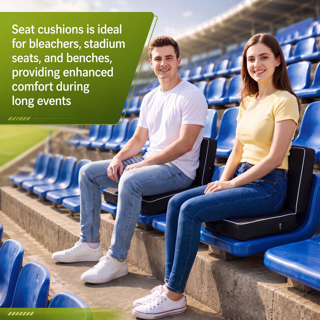 3 Pcs Portable Bleacher Chair Cushions with Handle S23068