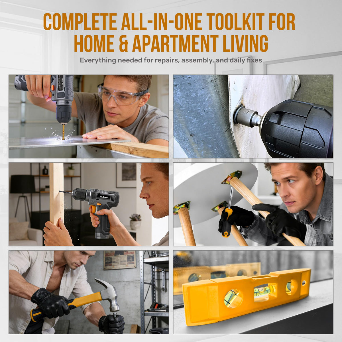 8V Cordless Drill Set & Household Tool Kit O89164