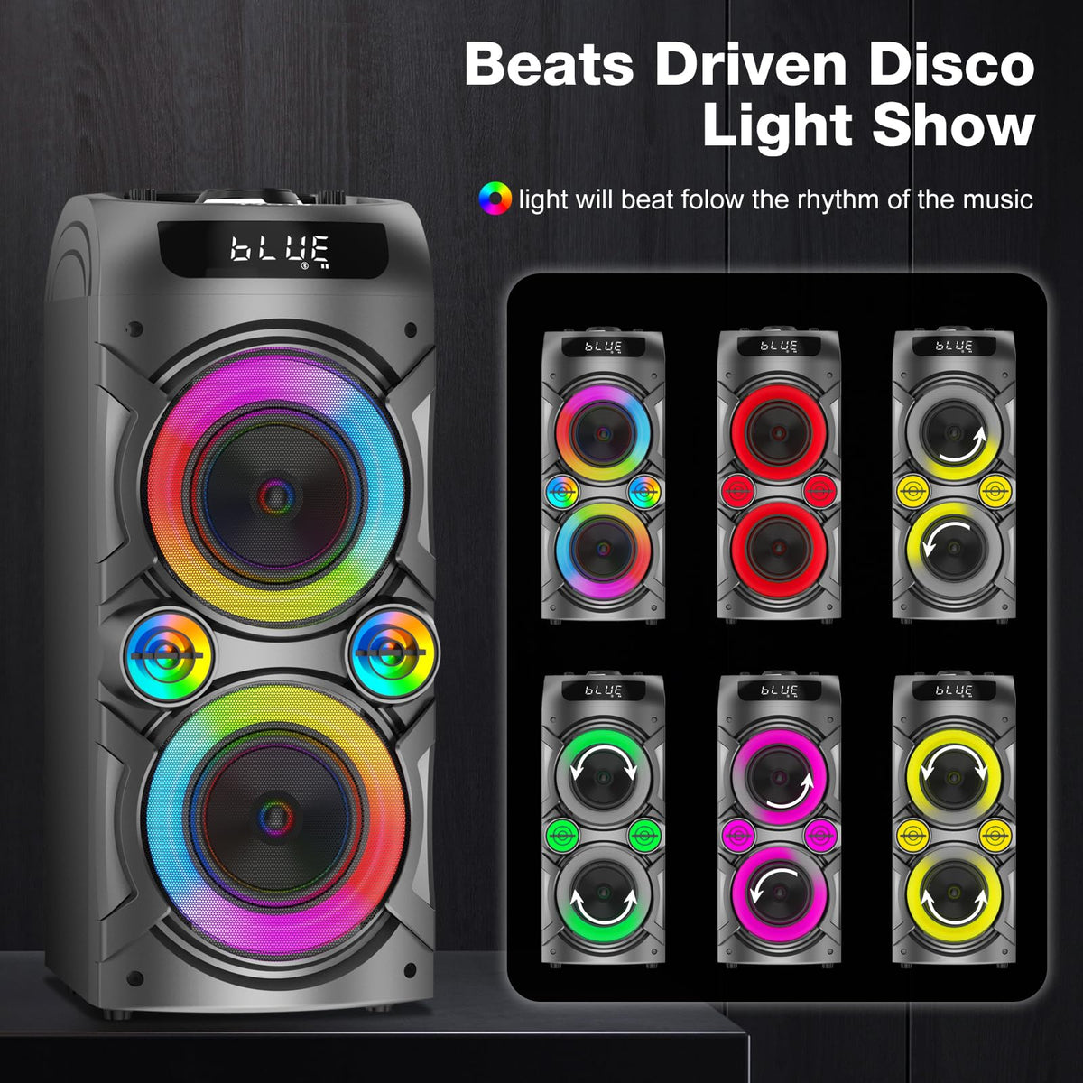 100W Portable Bluetooth Speaker F607787