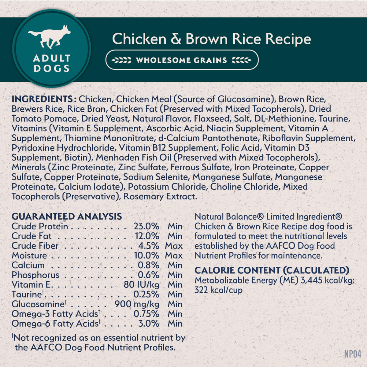 Chicken & Brown Rice 24 lb D873