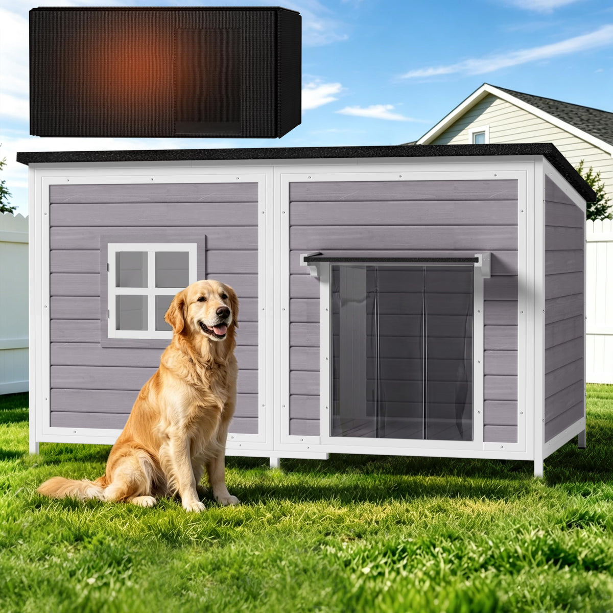 59" Insulated Extra Large Dog House R276