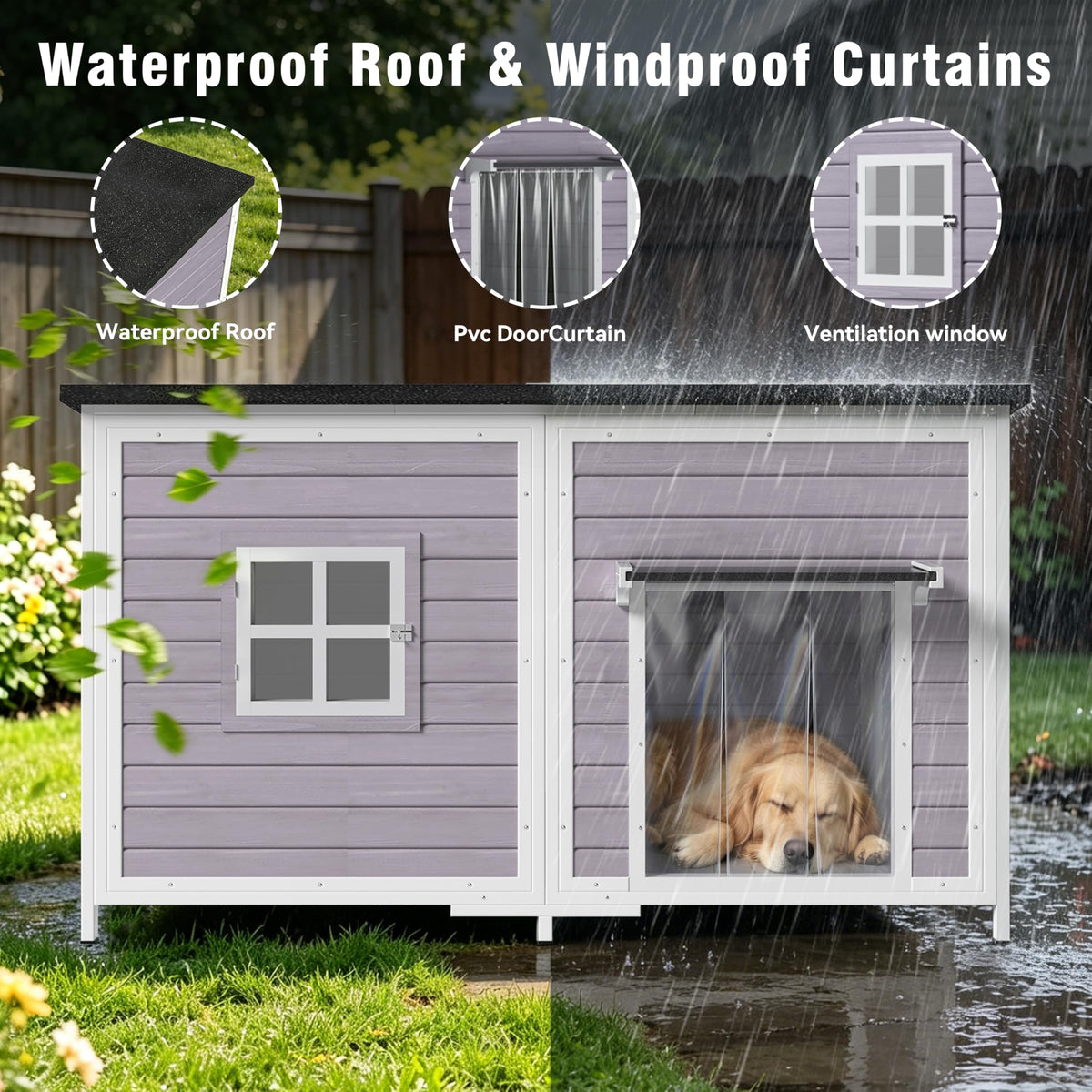 59" Insulated Extra Large Dog House R276