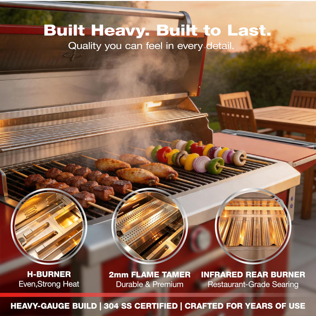 49" 99,000 BTU 4 Burner Stainless Steel Propane Grill T878523