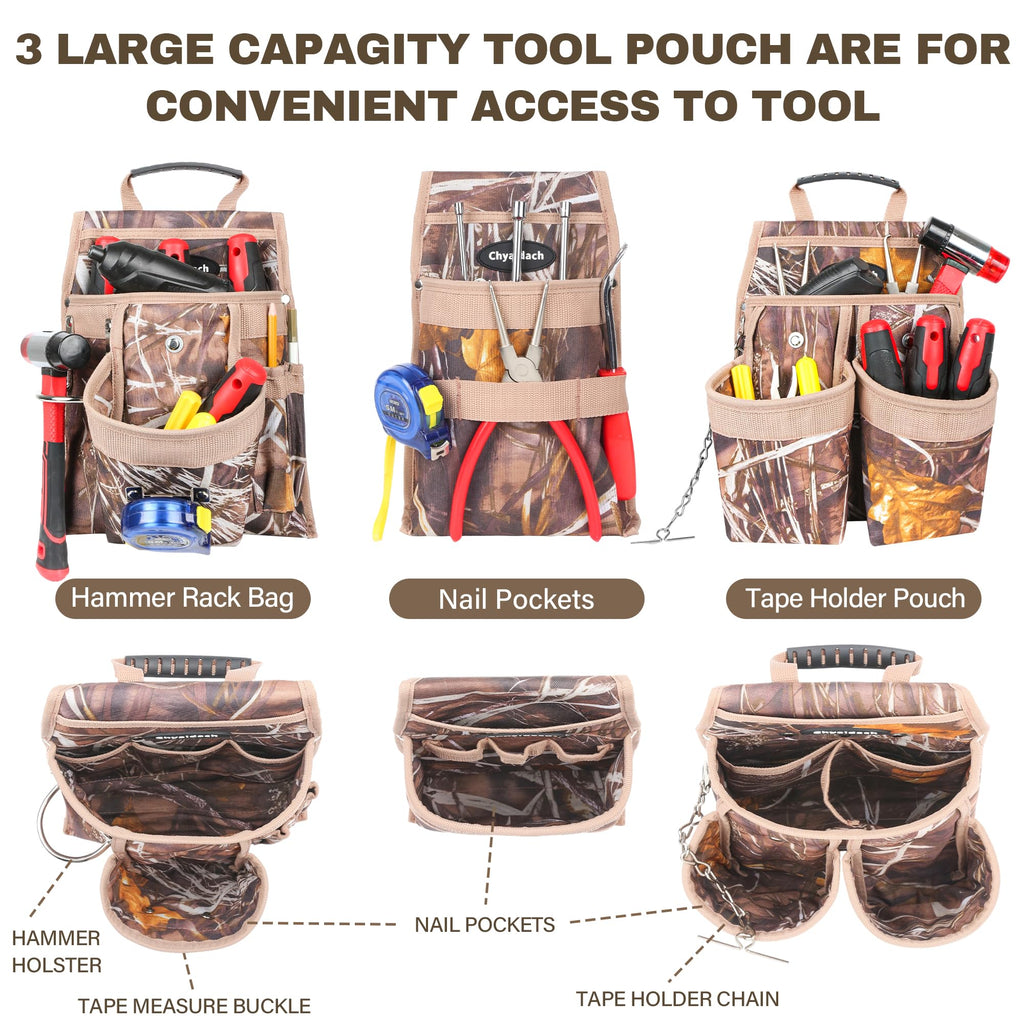 7-Piece Tool Belt Rig with 16 Pockets and Dual Hammer Loops V835908