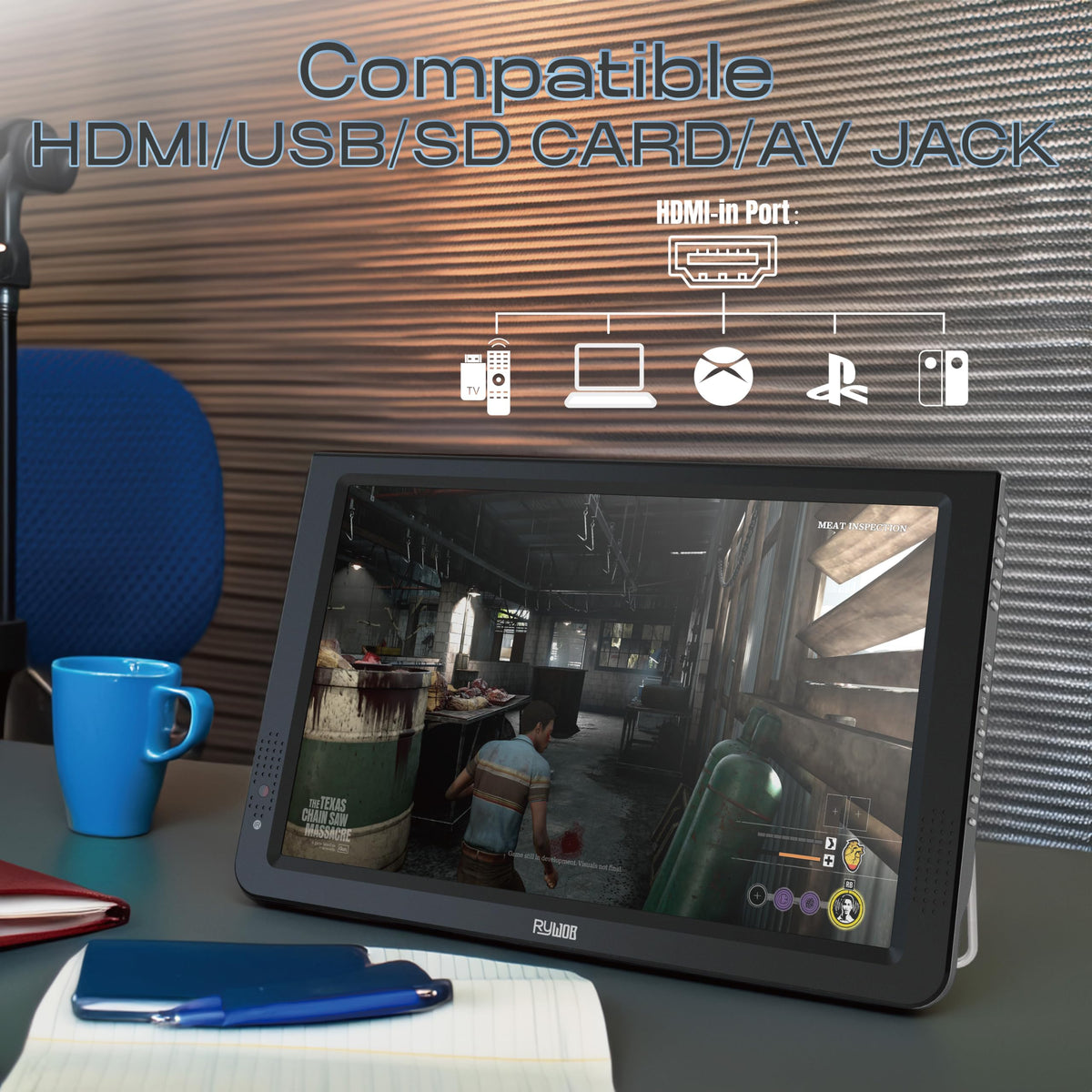 Portable Battery Powered Digital TV with Stand T890374