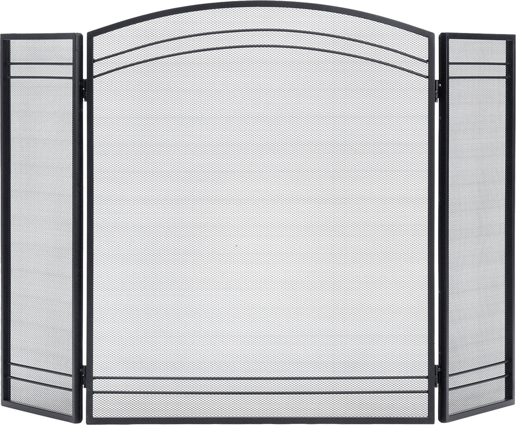 Black Fireplace Screen U8048