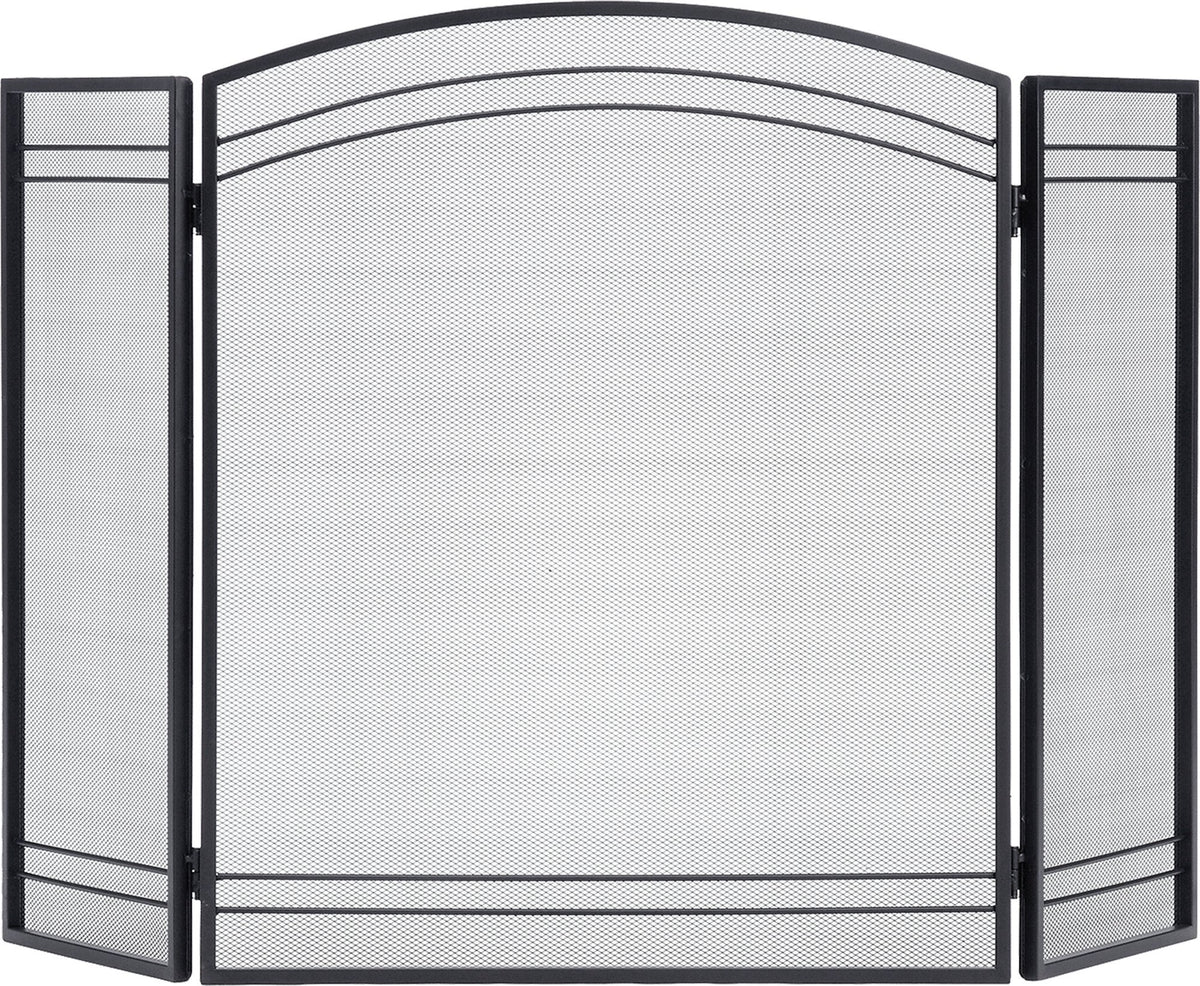 Black Fireplace Screen U8048